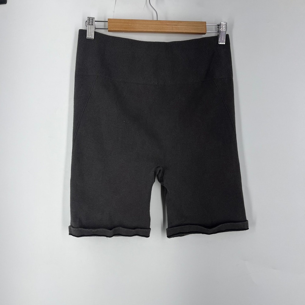 Everlane Womens High Waisted Seamless Biker Shorts Ribbed Waistband Size‎ XL